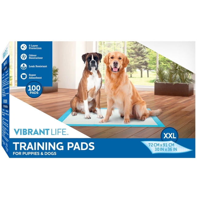 Vibrant Life Dog Pee Pads and Puppy Training Pads, XXL (72*91cm)