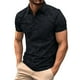thumbnail image 1 of Camiseta deportiva de manga corta con cuello para hombre: diseño liso, poliéster-spandex, prenda informal para la playa, estampado a rayas, tallas S-XXXL, 1 of 7