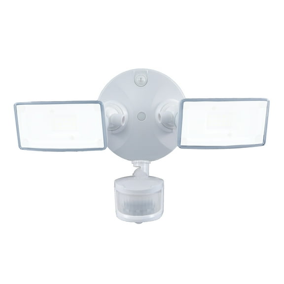 HALO Outdoor TGS Twin Square Head, 2500Llumen, 4000K CCT Motion Flood Light in White