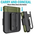 thumbnail image 4 of Case with Clip for Galaxy Z Flip 5 5G, Nakedcellphone Rugged Cover and [Rotating/Ratchet] Belt Hip Holster for Samsung Z Flip5 Phone (SM-F731U, 2023) - Olive OD Green, 4 of 10