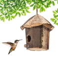thumbnail image 2 of Rustic Wooden Birdhouse for Garden Outdoor Decor, Natural Bird Nest Box with Easy Installation, 16x16cm Spacious Size, 2 of 8