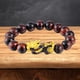 thumbnail image 4 of de de obsidiana Feng Shui para mujeres Hombres Pi rojo marrón Zulema Pulsera de riqueza, 4 of 8