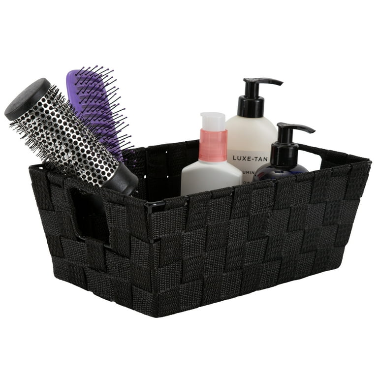 Simplify Woven Polypropylene Storage Baskets, Handles, Set of 2