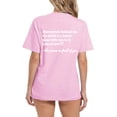thumbnail image 4 of Graphic Tees for Women T-Shirts Casual Short Sleeve Round Neck Tee with Printed Design for Everyday Wear ( Women's T-Shirts) Pink M, 4 of 6