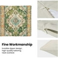 thumbnail image 5 of Green Boho Pillow Covers 18x18 Set of 2, Persian Carpet Monaco Rug Design Decorative Boho Throw Pillows Linen Farmhouse Bohemian Cushion Pillow Covers for Sofa Couch Outdoor Decor, 5 of 6