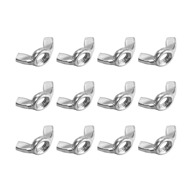Unique Bargains Écrous à Ailes M10, Acier Inoxydable 201 Écrou Papillon à Serrer à la Main 12 Pcs