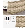 thumbnail image 3 of Abstract Art Bed Skirt California King Size 18" Drop Brown Khaki Ombre Geometric Wavy Lines Ruffled Wrap Around Bed Skirts Adjustable Elastic Bedskirt Dust Ruffle for California King Size Bed, 3 of 7