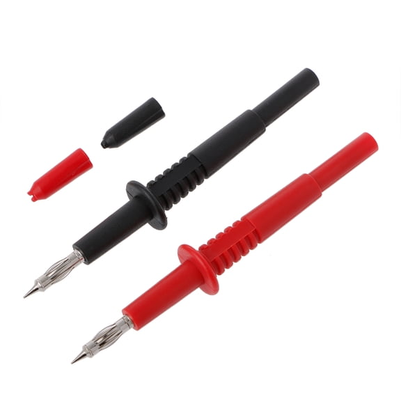 2 Pcs /1 Set Copper Rod Multimeter Testing Probe 4mm Socket Type Probe Banana Connector