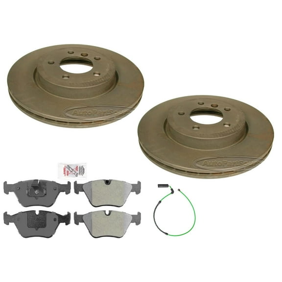 Front Carbon Performance Disc Brake Rotors & Brake Pads for BMW 330i 01-05