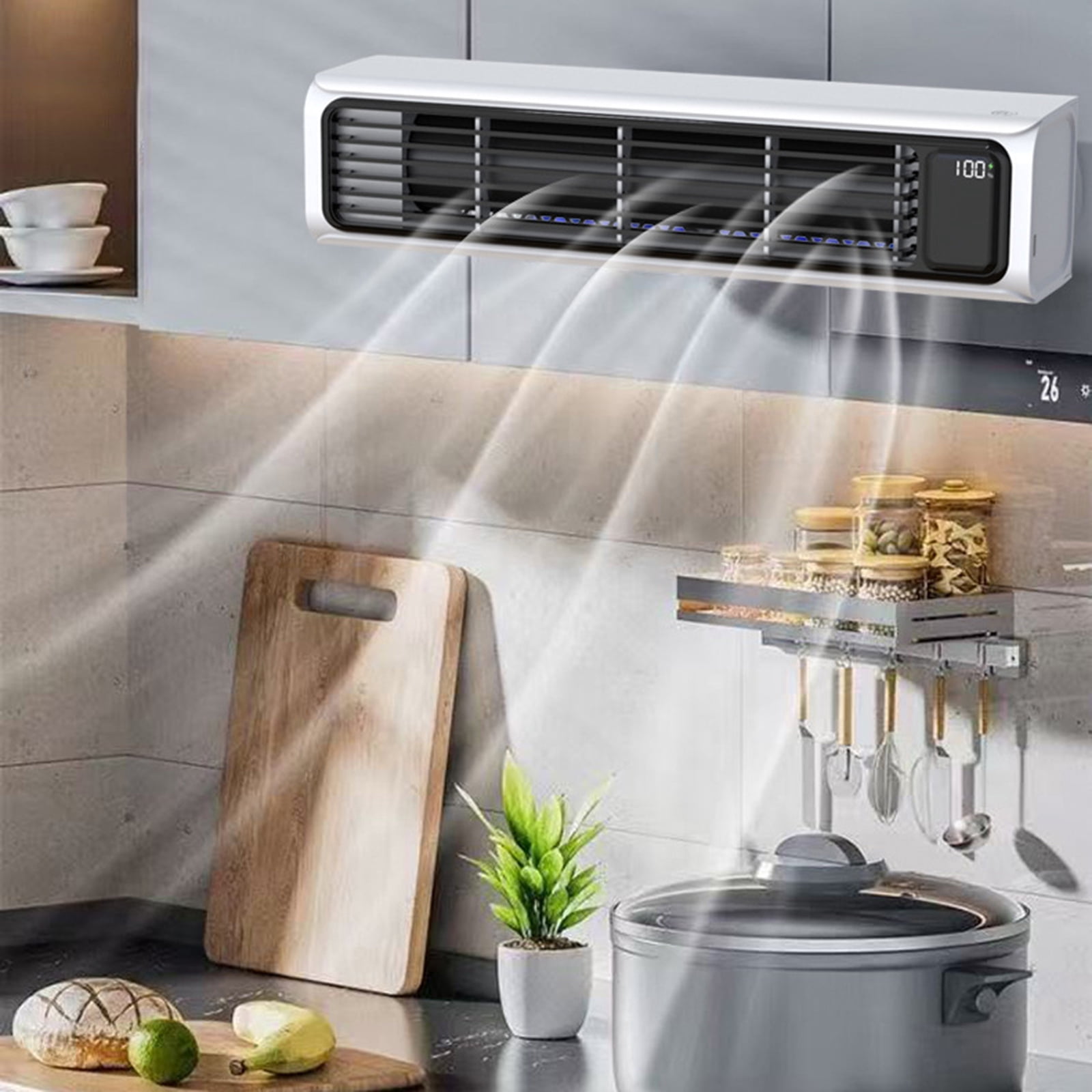 Split Mini Portable Air Conditioner Without Vent Hose, Wall Mount Ductless Cooling AC Unit, Ultra Quiet 3 Speed Control Fan for Car, RV, Office, Kitchen & Bedroom