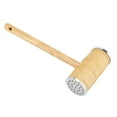 thumbnail image 4 of Aluminum Alloy Non-slip Wooden Handle Meat Hammer for Softening Chicken Pork Beef, 4 of 8