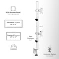 thumbnail image 3 of White Dual LCD Monitor Desk Mount Stand, Stacked Vertical 2 Screens up to 34", 3 of 8
