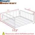 thumbnail image 2 of LinenLoon 2 Pack - Simple Houseware Under Shelf Basket, White, 2 of 4