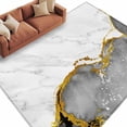 thumbnail image 2 of Gray Gold Marble 6'x9' Area Rug for Living Room, Modern Abstract Marble Crack Texture Non-Slip Floor Mat Rugs for Bedroom Dining Room, Indoor Large Carpet for Classroom, Nursery Rugs for Playroom, 2 of 9