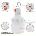 thumbnail image 2 of 2-Pack Smart USB Rechargeable LED Motion Sensor Bulbs, 3-Level Dimmable, Emergency Backup Light, USB-Powered with Hook, Ideal for Home, Camping, Indoor & Outdoor Use, Compatible with Type-C Devices, 2 of 5
