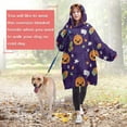 thumbnail image 4 of Wearable Oversized Blanket,Halloween Cute Pumpkins and Cupcakes Wearable Blanket Hoodie for Adults,Cozy Hooded Blankets with Super Pockets,Super Warm Fuzzy Pullover for Women & Men, 4 of 6