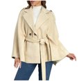 thumbnail image 1 of WRKEKC Manteau d'Hiver Uni pour Femmes, Manches Longues, Col Boutonné, Veste Décontractée, 1 of 7