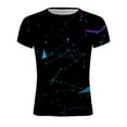thumbnail image 4 of Men's Suits Modern Summer Printed Short Sleeve Crew Neck Top with Matching Tether Shorts Suit for All-Day Comfort and Style, 4 of 7