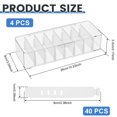 thumbnail image 2 of 4 Pcs Cable Organizer Box with 40 Wire Ties Plastic Cable Management Box with Lid 8 Compartments Cord Organizer Box Clear Cord Storage Box for Home Office Desk Countertop, 2 of 10