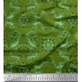 thumbnail image 1 of Soimoi Green Heavy Satin Fabric Geometric & Paisley Damask Fabric Prints By Yard 54 Inch Wide, 1 of 3