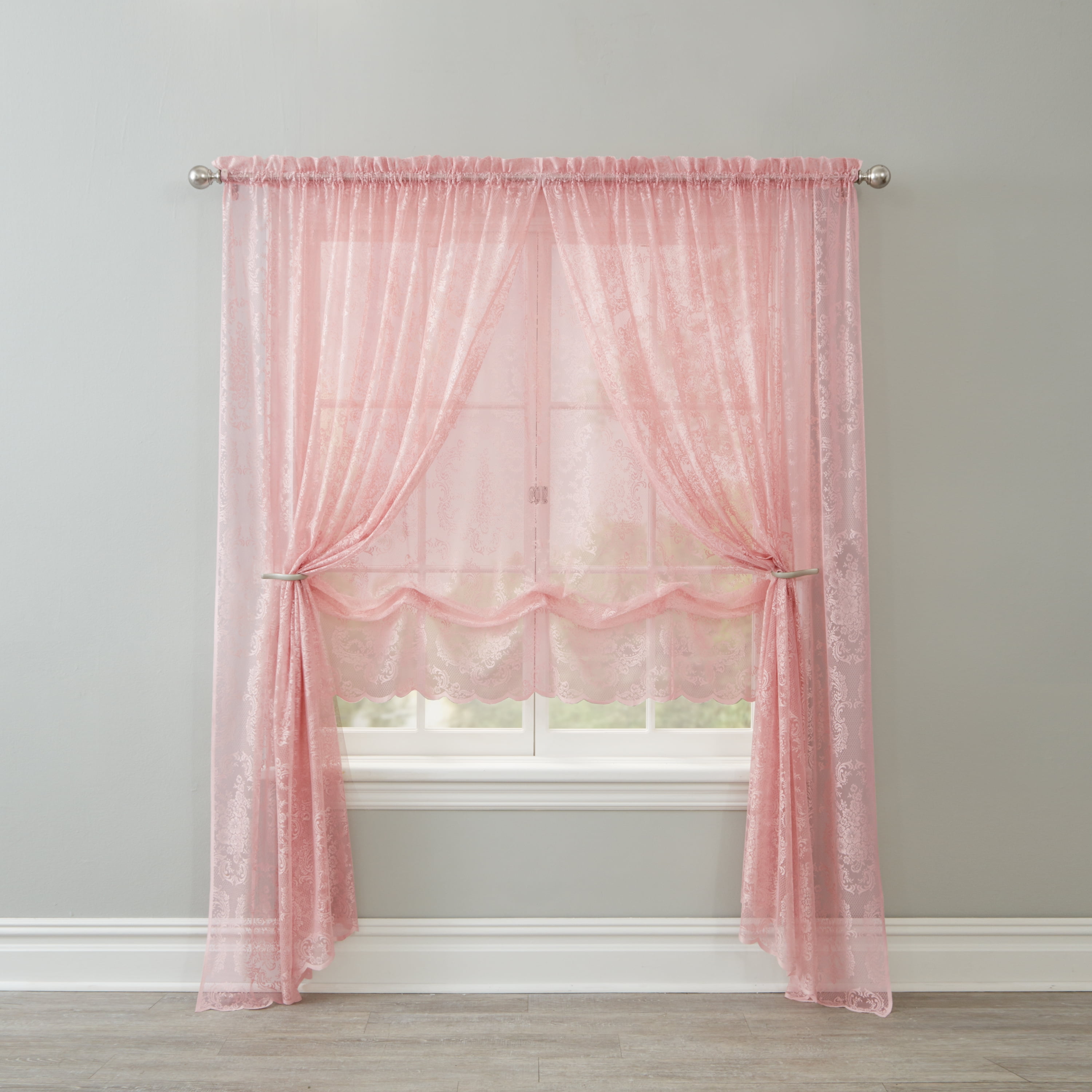 Brylanehome Vintage Lace Balloon Shade Window Curtain Brylanehome Vintage Lace Balloon Shade Window Curtain