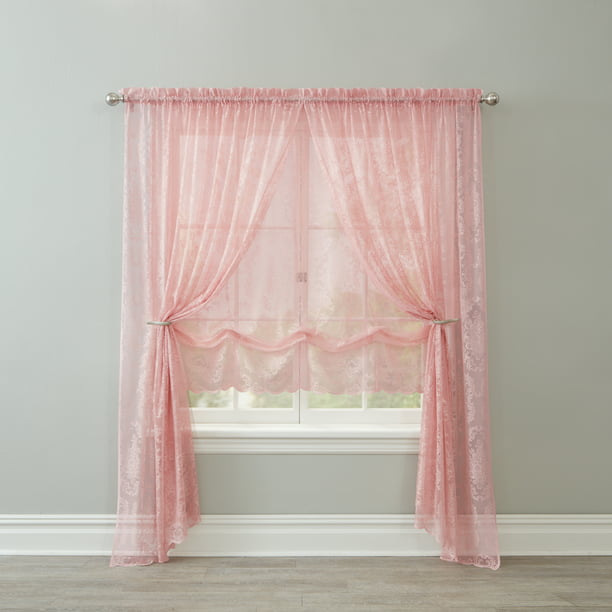 Brylanehome Vintage Lace Balloon Shade, Victorian Lace Balloon Curtains