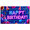 2A, variant on Neon Style Happy Birthday Banner with Balloons Cake Party Hats Background Backdrop Decor for Birthday Party Celebration Photography Props Decorations