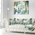 thumbnail image 3 of Designart Blue Chinese Landscape Painting - Floral Throw Pillow - 16x16, 3 of 5