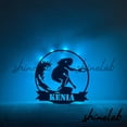 thumbnail image 2 of Shinelab Girl Water Skiing Metal Sign, Custom Name Skier LED Wall Art, Sporty Home Decor 8473, 2 of 3