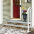 thumbnail image 3 of Handrails for Outdoor Steps, Outdoor Stair Railing 1 Steps Wrought Iron Handrails with Installation Kit, Transitional Hand Rails for Concrete Garden Porch Steps (White), 3 of 8