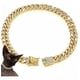 thumbnail image 1 of Collar De Cadena Para Perro Con Eslabones Cubanos Dorados, 1 of 1