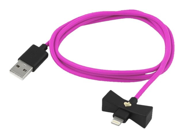 kate spade new york - Lightning cable - USB male to Lightning male - 3.3 ft  - black, pink - Walmart.com