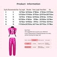 thumbnail image 4 of TiaoBug Kids Girls Hip Hop Dance Outfit Jazz Performance Metallic Crop Top and Pants Set Dancewear Purple 12, 4 of 4