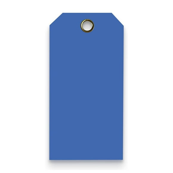 Tags 4 Less 15 Mil Blank Plastic Hang Tags – 3” x 6” Waterproof Heavy Duty Vinyl Labels for Outdoor Tagging, Equipment Labeling, Luggage, Valves & More (Dark Blue, Pack of 100)