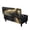 Black Golden Marble, variant on Jiueut Tropical Palm Leaves Print Ottoman Cover Rectangle Ottoman Slipcover Folding Storage Bench Cover Footrest Stool Slipcover Footstool Furniture Protector with Nonslip Elastic Bottom, Small