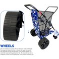 thumbnail image 4 of Beach Cart Heavy Duty Folding Ocean Utility Wagon Large Sand Wheels Holds 4 Folding Chairs Storage Pouch Umbrella Holder – Flower Pattern, 4 of 8