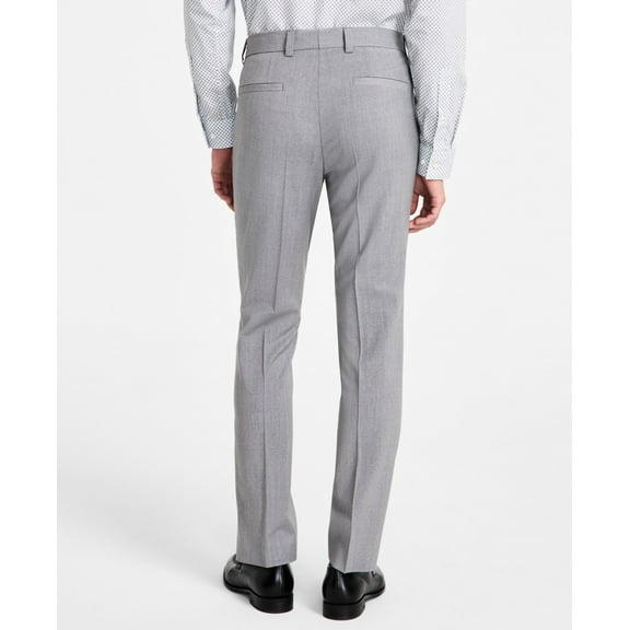 Calvin Klein Mens Skinny fit Dress Pants 42 / 30 Navy Blue Solid Stretch Wool