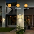 thumbnail image 3 of VIANIS White Outdoor Wall Lights, Waterproof Exterior Porch Light Wall Mount, Modern Outside Wall Sconce Lights Lanterns with 10W LED Crystal Bubble Glass, Anti-Rust Patio Light Fixture for House, 3 of 7
