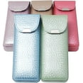 thumbnail image 6 of Eyeglass Case Top Snap Closure Metal Embellishment Pearly Shade Of Blue, 6 of 6