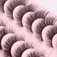 thumbnail image 3 of Pestañas Pestañas postizas 30 pares 21 mm Pestañas de ojo de gato Fluffy Wispy D Curl Volumen Tira a granel Pestañas de aspecto natural Conjuntos Paquete Pestañas de visón falso, 3 of 5