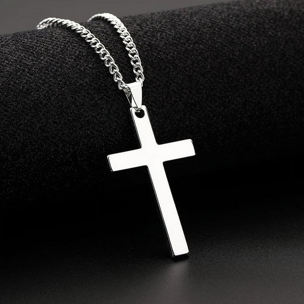 Café mil millones de joyas Europa y los Estados Unidos collar de acero inoxidable cruz para hombre colgante de acero de titanio accesorios de joyería