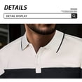 thumbnail image 4 of Golf Shirts for Men,Mens Casual Shirts with Buttons Work T Shirt Short Sleeve Color Block Golf Shirt Outdoor Tshirt, 4 of 7