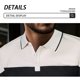 thumbnail image 3 of Camisetas de Manga Corta de los Hombres Casual Color Sólido Muesca Solapa Botón Arriba, Camiseta Transpirable para el Verano, 3 of 7