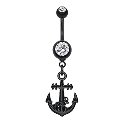 Blackline Classic Anchor Belly Button Ring