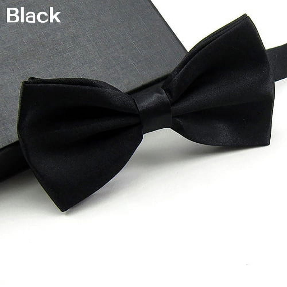 Black Velvet Bow Tie For Men - Pre-Tied, Adjustable, Clip-On, For Weddings, Parties, Prom, Tuxedo