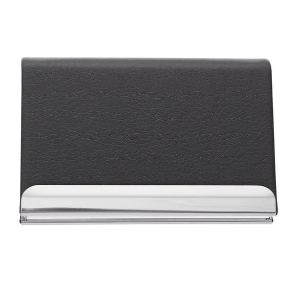 HEMOTON  Business Card Holder Portable Cards Men Wallet for Slim Man Black