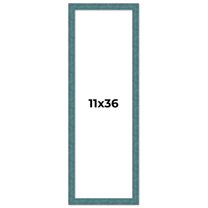 11x36 Frame Blue Rustic Barnwood Solid Wood Picture Frame Width 1.25 Inches | Interior Depth 0.5