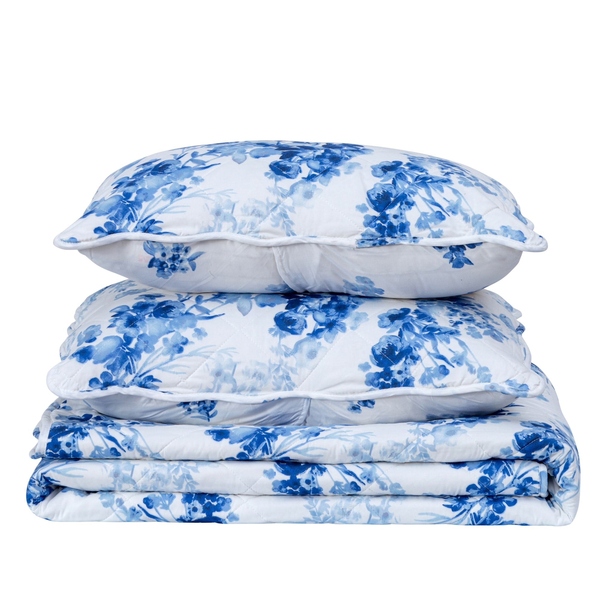 Great Bay Home Floral Reversible Reversible Quilt Set With Shams  (Full / Queen, Jacqueline)