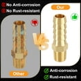 thumbnail image 4 of 4pcs 3/8" To 1/2" Brass Hose Barb Fitting Metals Splicer Mender for 3D Printing, Air Compressor, CNC Machine, Dies, 4 of 6