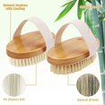 thumbnail image 2 of Juego de 2 cepillos corporales ZHAOCHENG cepillo seco de cerdas naturales exfoliante, 2 of 5